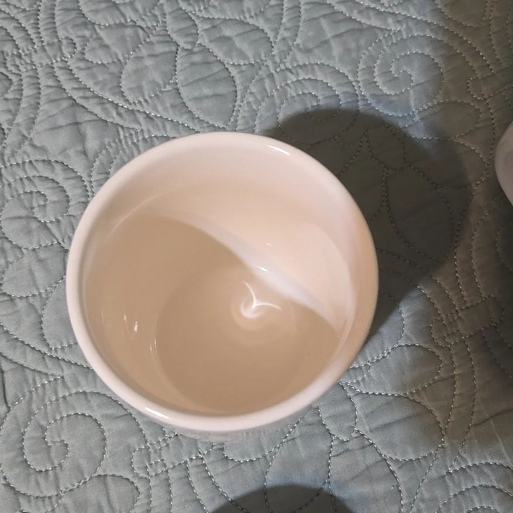 Rae Dunn White Ceramic Scoop and Pour Sugar and Creamer Set